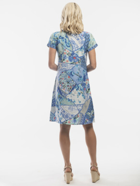 Orientique Plava ženska cvjetna haljina s primjesom Orientique lana
