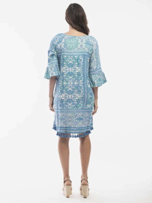 Orientique Plava ženska uzorastana haljina