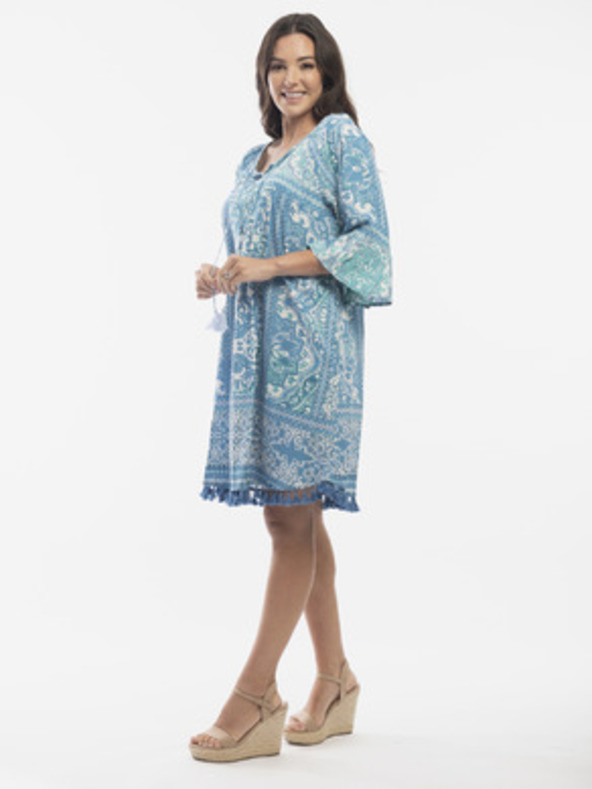 Orientique Plava ženska uzorastana haljina