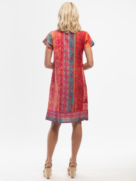 Orientique Crveno-narančasta ženska uzorastana haljina