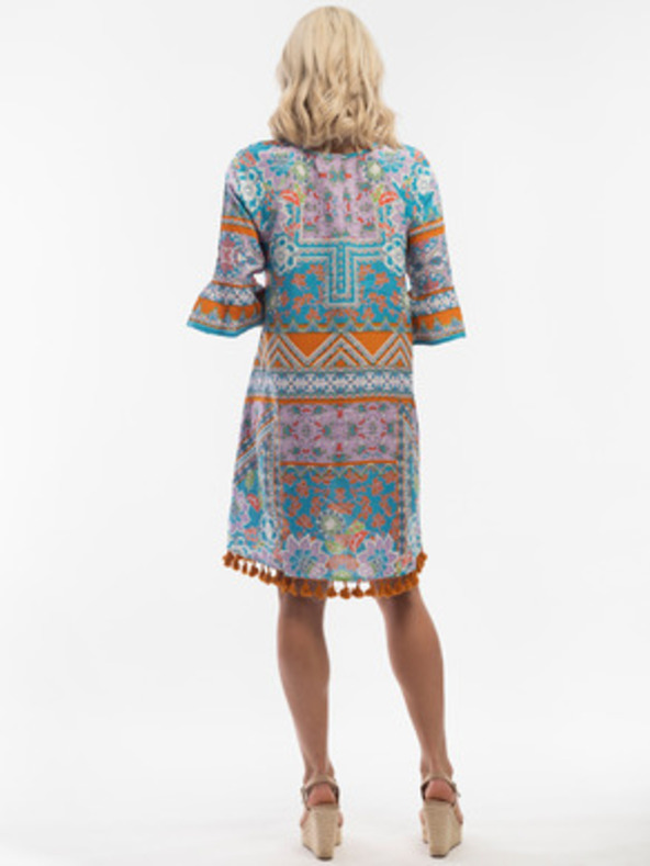 Orientique Tirkizna ženska uzorastana haljina