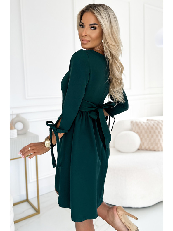 numoco Haljina A kroja s mašnama - zelena Numoco ALICE