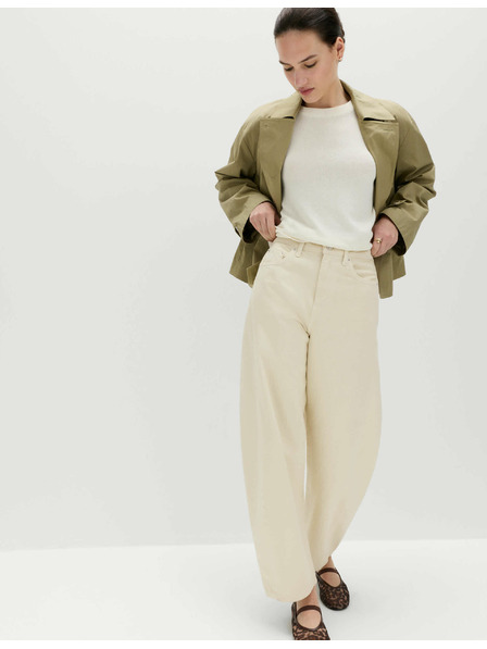 Marks & Spencer Ravne traperice sa srednjim strukom Marks & Spencer krem