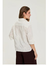 Moodo Pamučna košulja sa rukavima 3/4 bijela Moodo