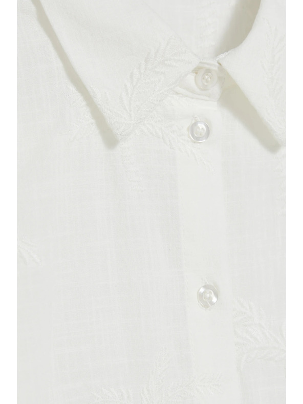 Moodo Pamučna košulja sa rukavima 3/4 bijela Moodo