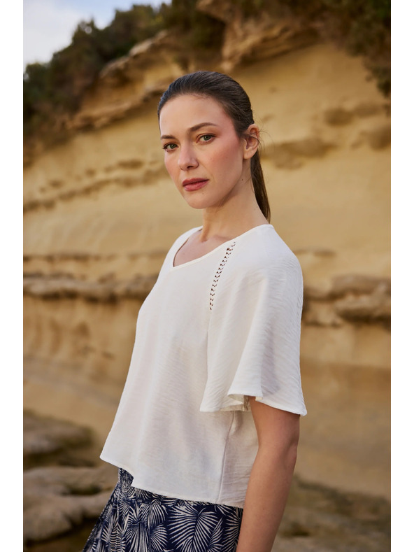 Moodo Košulja sa širokim rukavima bijela Moodo