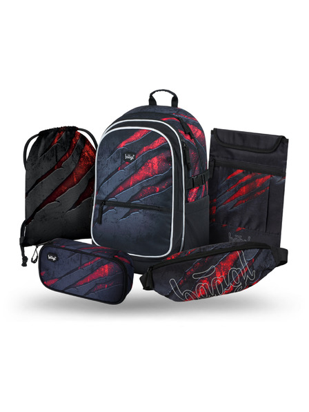 BAAGL  BAAGL SET 5 Core Lava: ruksak, pernica, vrećica, ledvinka, futrola za notebook