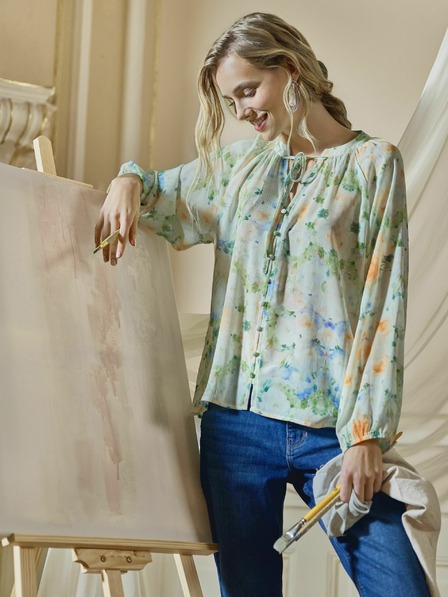 Orsay Svijetlozelena ženska uzorirana bluza ORSAY