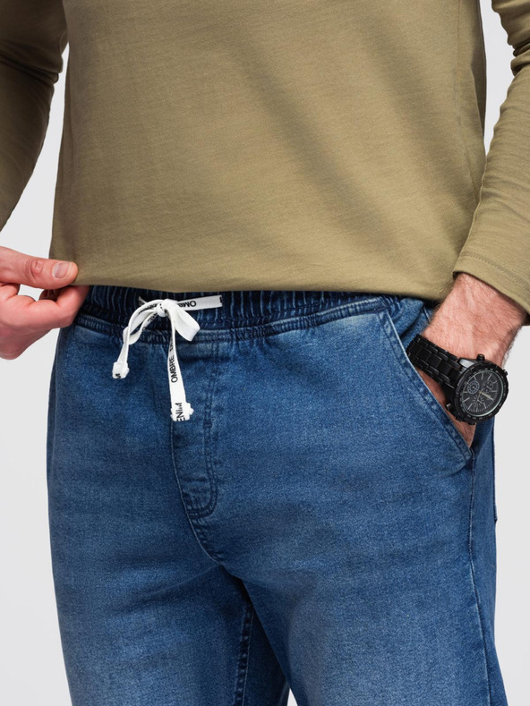 Ombre Clothing Muške džins hlače JOGGERS s pranjem efektom - plave V2 OM-PADJ-0267 Ombre Clothing