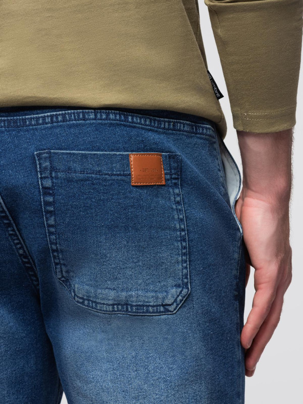 Ombre Clothing Muške džins hlače JOGGERS s pranjem efektom - plave V2 OM-PADJ-0267 Ombre Clothing