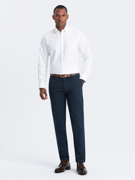 Ombre Clothing Tamnoplave muške chino hlače Ombre odjeća