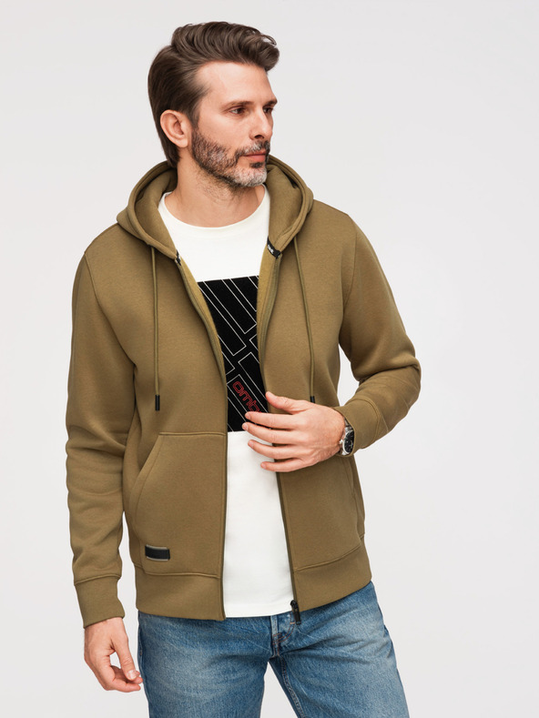 Ombre Clothing Muška pamučna elastična dukserica BASIC Ombre Clothing
