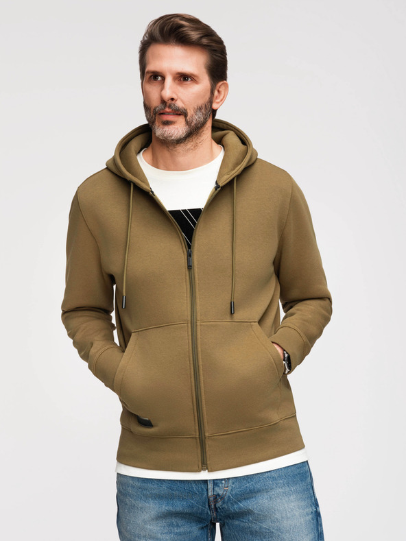 Ombre Clothing Muška pamučna elastična dukserica BASIC Ombre Clothing