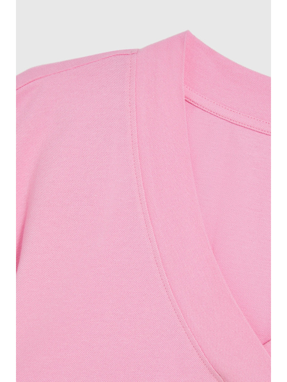 Moodo Pamučna bluza s V izrezom ružičasta Moodo