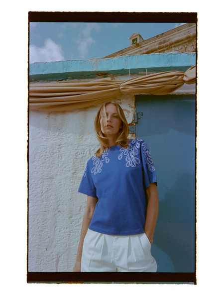 Moodo Pamučna majica plava Moodo