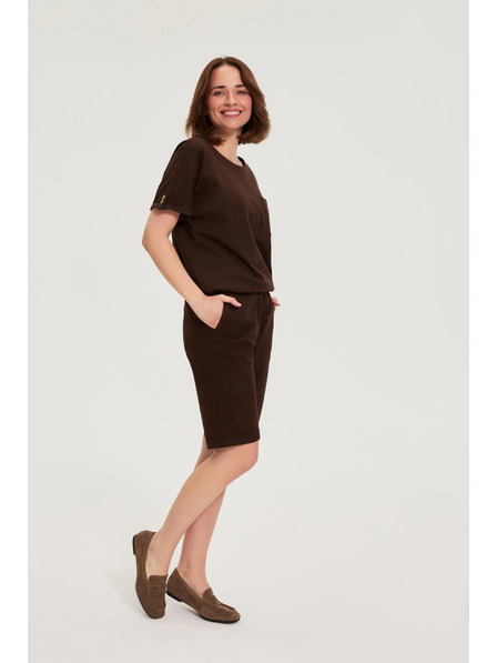 Moodo Pamučne kratke hlače smeđe Moodo