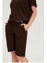 Moodo Pamučne kratke hlače smeđe Moodo