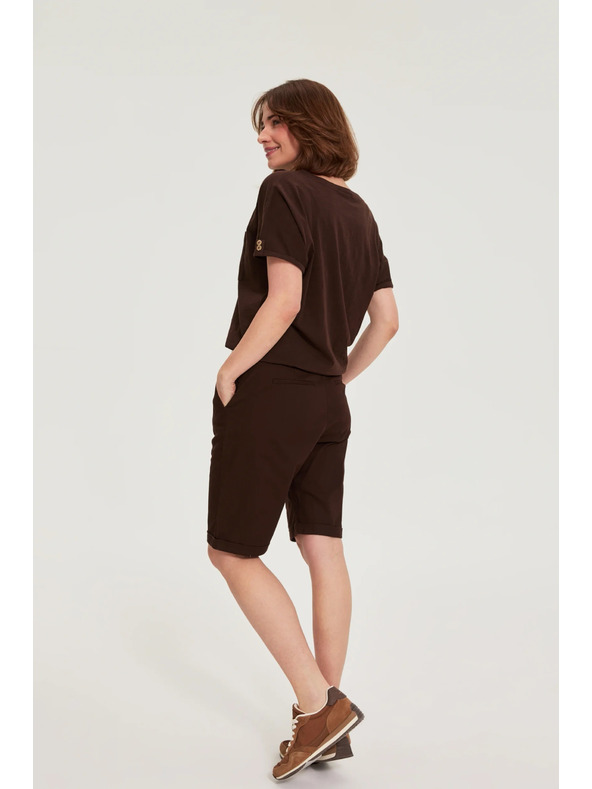 Moodo Pamučne kratke hlače smeđe Moodo