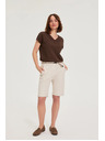 Moodo Pamučne kratke hlače bež Moodo