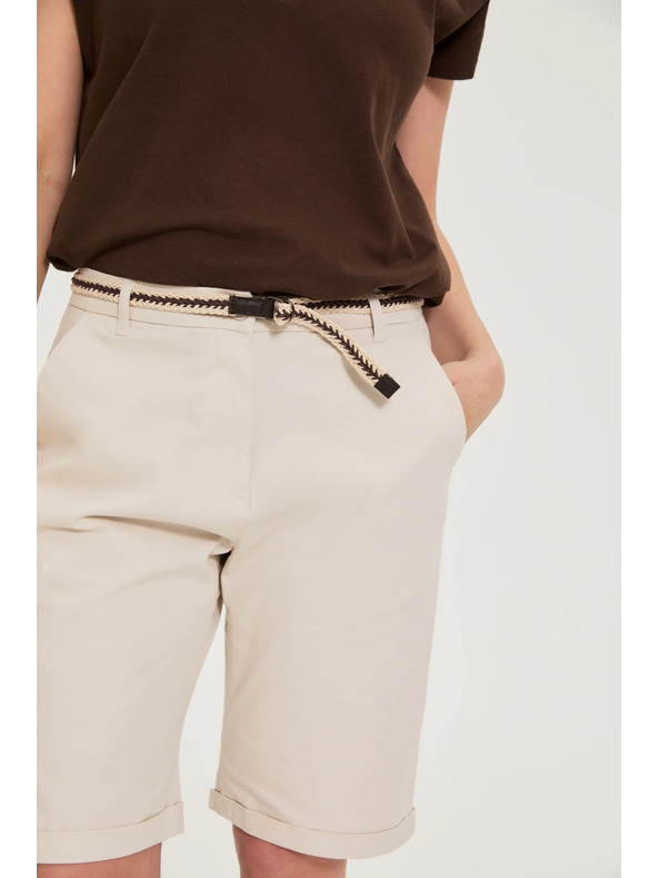Moodo Pamučne kratke hlače bež Moodo