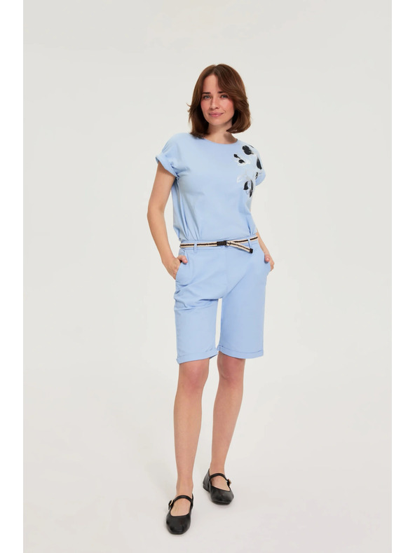 Moodo Pamučne kratke hlače nebesko plave Moodo