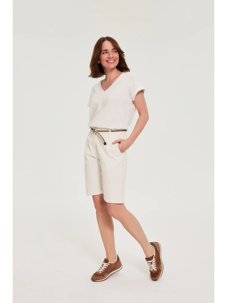 Moodo Pamučne kratke hlače bijele Moodo