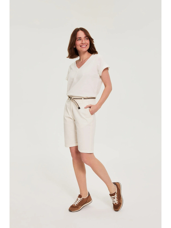 Moodo Pamučne kratke hlače bijele Moodo