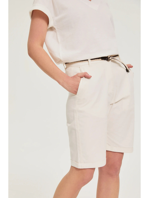 Moodo Pamučne kratke hlače bijele Moodo