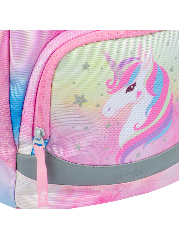 BAAGL  BAAGL 3 SET Airy Rainbow Unicorn: aktovka, pernica, vrećica