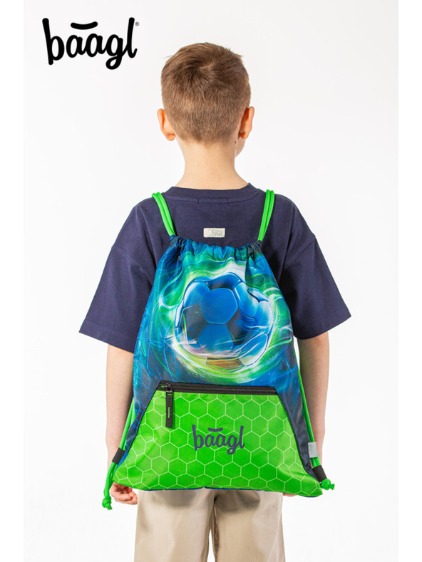 BAAGL  BAAGL SET 5 Zippy Plus Nogometna Lopta: aktovka, pernica, vrećica, pregača, novčanik