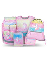 BAAGL  BAAGL SET 5 Airy Rainbow Unicorn: ruksak, pernica, vrećica, pregača, novčanik