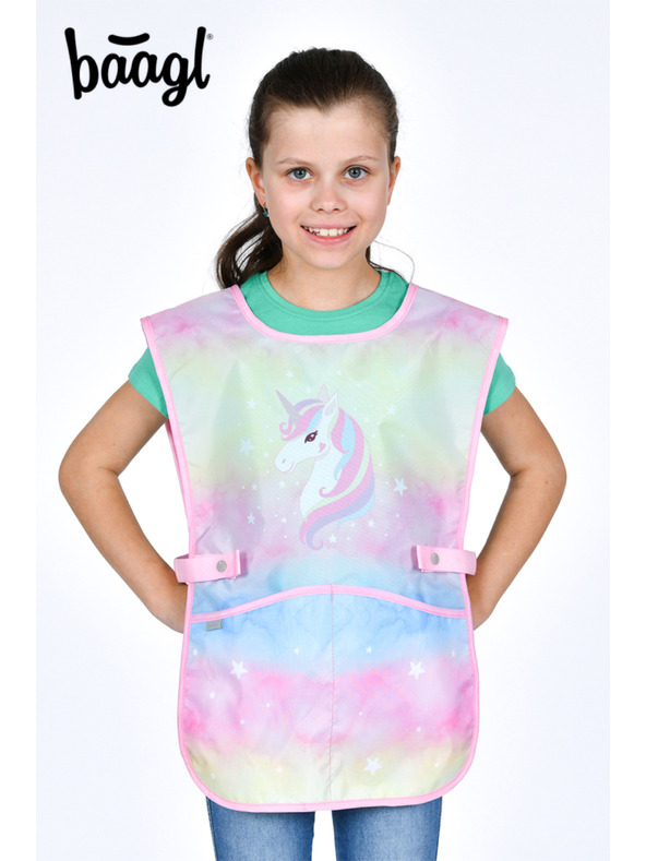 BAAGL  BAAGL SET 5 Airy Rainbow Unicorn: ruksak, pernica, vrećica, pregača, novčanik
