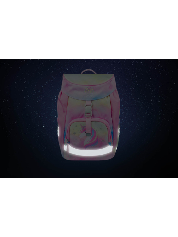 BAAGL  BAAGL SET 5 Airy Rainbow Unicorn: ruksak, pernica, vrećica, pregača, novčanik