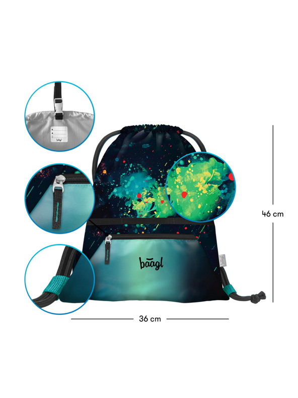 BAAGL  BAAGL SET 3 Airy Chill: ruksak, pernica, vrećica