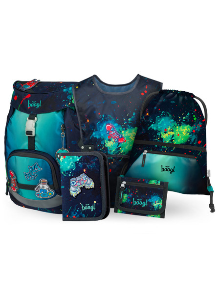 BAAGL  BAAGL SET 5 Airy Chill: ruksak, pernica, vrećica, pregača, novčanik