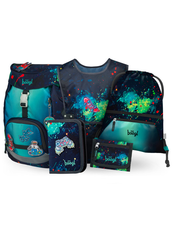 BAAGL  BAAGL SET 5 Airy Chill: ruksak, pernica, vrećica, pregača, novčanik