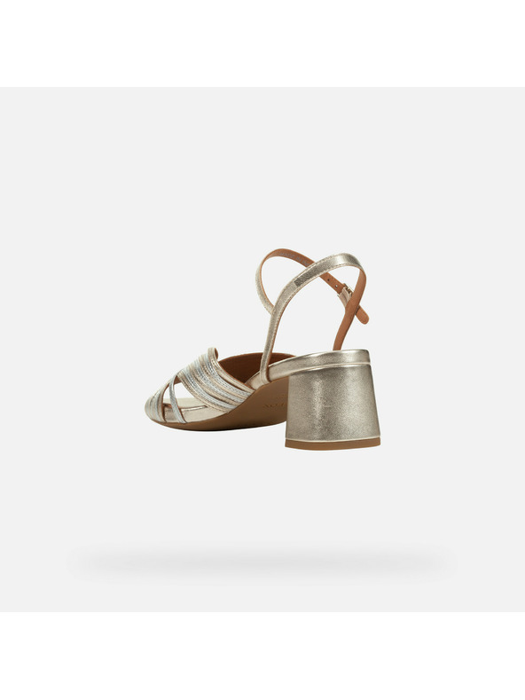 Geox Srebrnaste zenske sandale Geox Genziana Mid