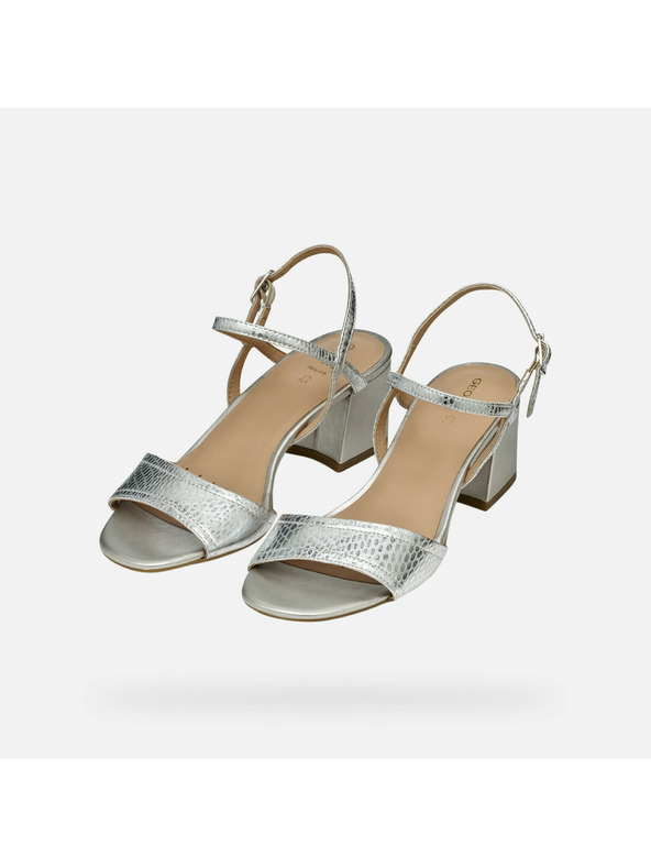 Geox Srebrnaste zenske sandale Geox New Eraklia 50