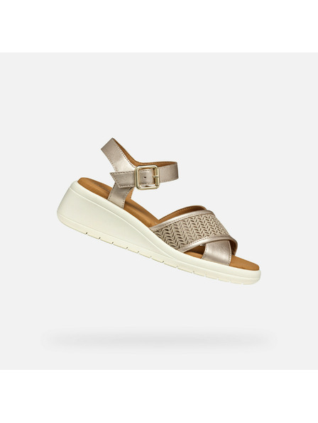 Geox Srebrnaste zenske sandale Geox Meliconia