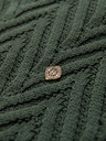 Ombre Clothing Muski pulover od cik-cak pletenја - izblijedjela zelena V2 OM-SWSW-0147 Ombre Clothing
