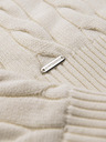 Ombre Clothing Muski pleteni rolok sa zipom - kremasta V1 OM-SWZS-0138 Ombre Clothing