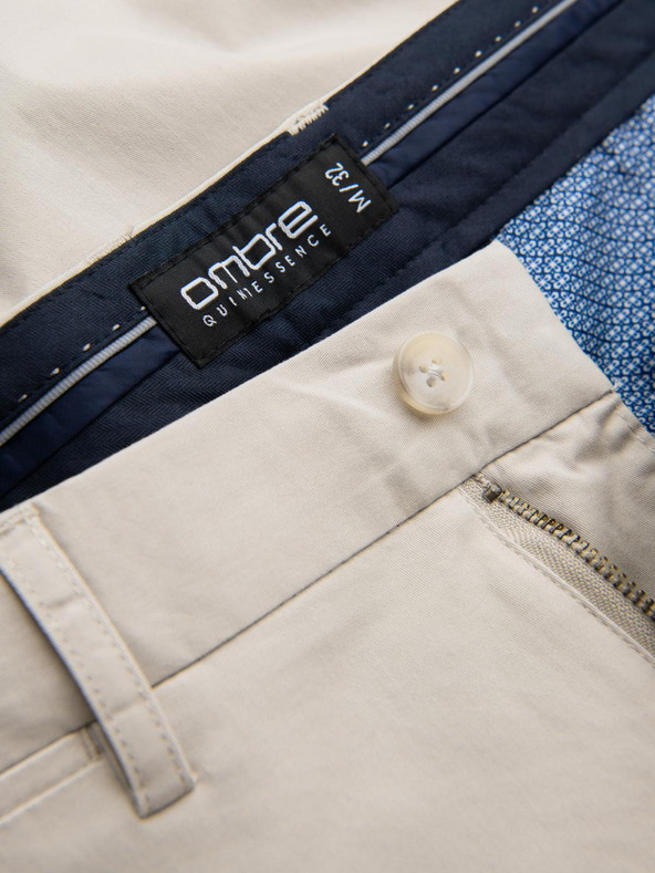 Ombre Clothing Muške chino hlače REGULAR FIT bež Ombre odjeća