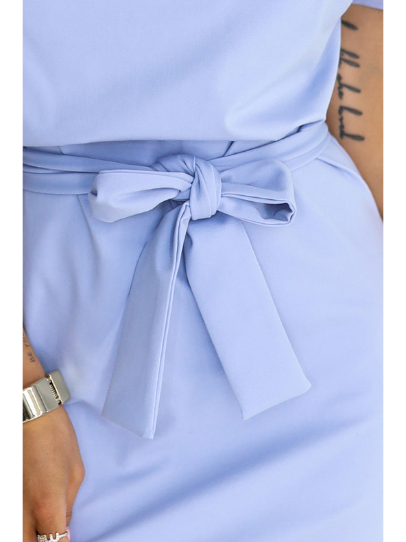 numoco ROXI haljina s asimetričnom suknjom i pojasom