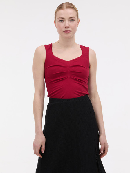 Orsay Crveni ženski top s volanima ORSAY
