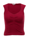 Orsay Crveni ženski top s volanima ORSAY