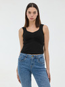 Orsay Crni ženski top s volanima ORSAY