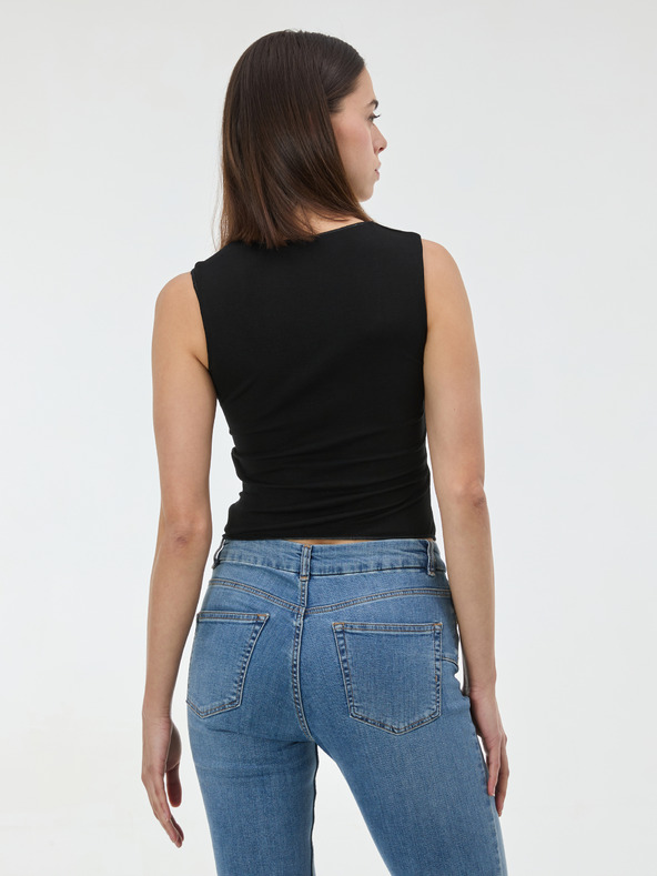 Orsay Crni ženski top s volanima ORSAY