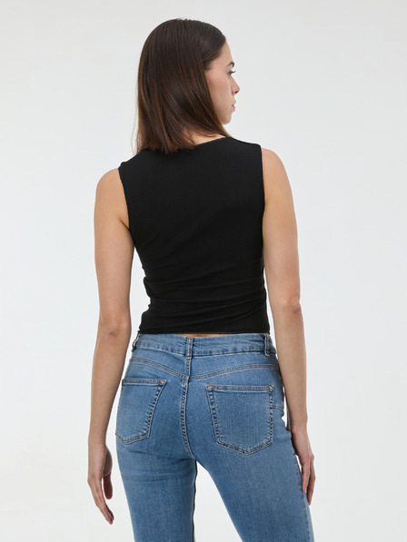 Orsay Crni ženski top s volanima ORSAY