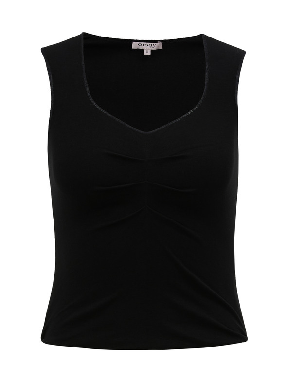 Orsay Crni ženski top s volanima ORSAY