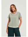 Moodo Maslinasta bluza s V-izrezom Moodo